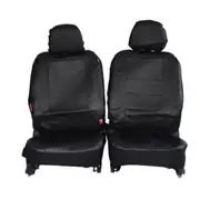 Leather Look Car Seat Covers For Mazda Bt-50 Single Cab 2011-2020 - Black
