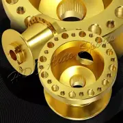 For 1983-1988 Mits Starion/Cordia Gold Aluminum Steering Wheel 6-Hole Adapter (for: Subaru)
