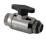 Bitspower Black Sparkle Mini Valve Rotary G1/4"& Inner G14"With Black Handle [BP-MVVRGIG14-BSBK]