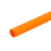 PVC Rigid Round Pipe 16mm ID 20mm OD 500mm Orange High Impact
