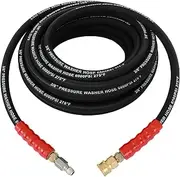 6000 PSI Lightweight Pressure Washer Extension Hose, Kink Resistant 50FT Pressure Washer Hose Replacement 3/8 Inch Hose, Steel Wire Braided Hose for Pressure Washer