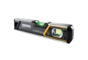 Toughbuilt 9" Magnetic 2 Vial LED-Lit Aluminum 9" Box Level - NEW- TB-H2-L-9LH-M