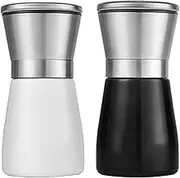 Glass Pepper Set Cooking Tool Glass Dispensers Kitchen Grinder Pepper Refillable Stainless Steel Mill