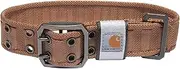 Carhartt Pet Fully Adjustable Wide Webbing Collar for Dogs, Heavy Duty Nylon for Walking & Training, Carhartt Brown, Medium