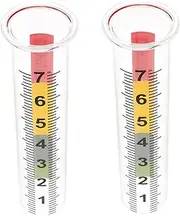 Precise Rain Measurement 2pcs Large Scale Rain Gauge Test Tube Weatherproof Outdoor for Garden Lawn