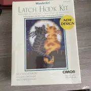 Latch Hook Kit #4104 By Wondersrt MOONLIGHT MEOW New Sealed