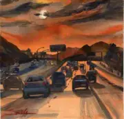 SoCal : SIGNED Art Print : Sandra Stone : SandraWatercolors™ California