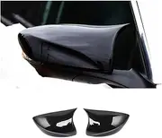 Gerrit for MG GT 2022-2024 Car Replacement Side Rear View Mirror Cover Caps Reverse Shell Case Car Side Mirror Cover Exterior Mirrors (Color : Bright Black)