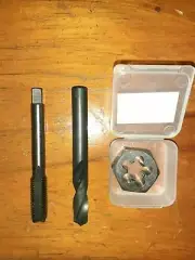 1x HSS Hand Tap BSW 1/2" X 12 RH+tapping drill +HSS hexagon die nut ANSI, Set