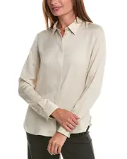 Theory Classic Fitted Silk Shirt