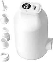 Pump for Inflatables | Portable Electric Inflatable Pump with LED Light 5-Nozzle - Camping Inflators for Boat Pool Tent Travel Kayak Swimming Friends Family Float