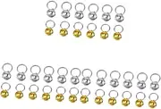3sets Christmas Tree Bells Pet Cat Puppy Dog Bells Loose Beads Decorative Collar Accessories 12pcs*3