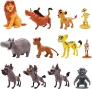 12 Pieces Lion Cake Decoration, Cartoon Cake Toppers, Lion Figures Set, Cupcake