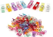 Naisfei Sewing Clips,100 PCS Sewing Clips Multipurpose Plastic Quilting Clips for Quilting Crafting Wonder Clips, Quilting Accessories to Replace Sewing Pins Pinning and Marking(9 Colors)