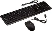 NEW - AMAZON BASICS WIRED KEYBOARD AND MOUSE COMBO