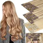 Extra Thick Double Weft Clip In Remy Human Hair Extensions Full Head Highlight