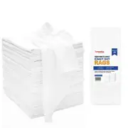 New White T-Shirt Exact Cut Rags for Multipurpose Wiping- 20x20 inch 20 Pcs Pack