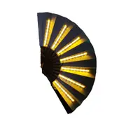 2PCS Led Fan Folding High Brightness Illumination Widely Use No Heating Decorate Lights Multi Colors Durable Glow Fan For Night Club
