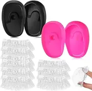 MOTHNUR 2 Pairs Hair Dye Ear Protector Earphone Ear Cover Ear Protector for Shower Para Shooting Ear Protection Vibes Buds Warmers Sleep Headphones Blower Ear for Hair Color Plastic