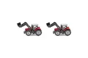 2x Siku Massey Ferguson Tractor w Front Loader Red Diecast Kids Play Toy 3y+