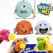 Squishy Plush Scary Monsters Stress Balls Squeeze &Spews Out Balls Fidget Toys