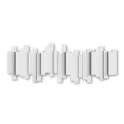Umbra Sticks Multi Wall Hooks Decorative 5 Flip Down Clothes Hat Coat Hanger Rack White