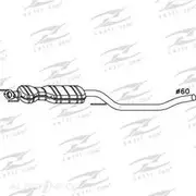 Redback Mufflers Bolt-On to suit SAAB 9-5 2.3L, 3.0L V6 CM - M1086