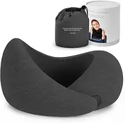 [OSTRICH PILLOW] Ostrichpillow Go - Luxury Travel Pillow with Memory Foam | Airplane Pillow, Car Travel Pillow, Neck Cushion (One Size, Dark Night)