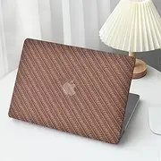 Compatible with MacBook Pro 13 Inch Case M2 2023,2022,2021-2016 A2338 M1 A2251 A2289 A2159 A1989 A1708 A1706,Classic Woven Leather Plastic Hard Shell Case＋Transparent Keyboard Cover, Brown