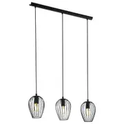 Newtown 3 Light Pendant Black - 49478