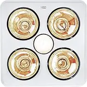 HPM Ducted Bathroom Heater 3-in-1 Fan, Light and 4 Heat Lamps, White