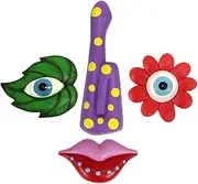 Sosoport 1 Set of Funny Tree Faces Decor Novelty Colorful Faces for Trees Resin Tree Faces Decors for Garden