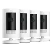 Ring Stick Up Cam Battery Full HD Security Camera 4 Pack (3rd Gen) - White