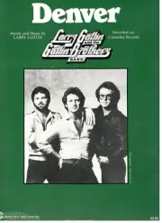 LARRY GATLIN AND THE GATLIN BROTHERS BAND "DENVER" SHEET MUSIC-1984-NEW ON SALE!