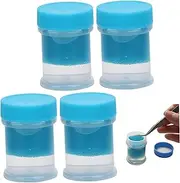 Lash Tweezer Cleaner, 4pcs 25ml Eyelash Extensions Tweezer Cleanser with Sponge Ball, Nail Tool Cleaning Supplies
