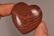 *ZEBRA STONE* Heart 4cm 44.3g Palm Stone Natural, Energy Stamina Endurance