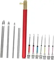 OHPHCALL 1 Set Punch Needle Tools Embroidery Kit DIY Cross Stitch Craft Supplies for Home Decor and Textile Design Includes Various Needle Heads and Accessories