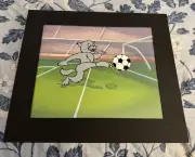University of Cincinnati Bearcats Soccer Hand Painted Original Prototype Cel HTF