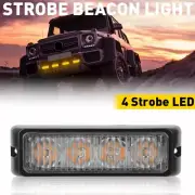 Amber 4 LED Truck Car Warning Beacon Hazard Strobe Flash Light BAR (for: Renault)