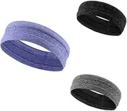Baluue Spa Headbands Yoga Headband Workout Headbands Sporty Headband Sweat Headbands Men Headband with Sweatbands Sponge Headband Yoga Exercise Headband Sweat Bands Head Band Purple