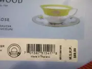 Wedgwood "Primrose" Teacup & Saucer Set, Stamped, in Original Marked Box ~ WOW!
