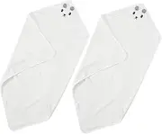 KOCKSHION 2pcs Hooded Bath Towel for Coral Fleece Soft and Absorbent Bath Towel for Bathing Swimming and Beach Activities