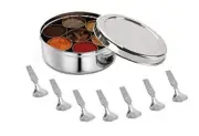 Stainless Steel Spice Box Without Lid,Stainless Steel Masala Box,Indian Spice...