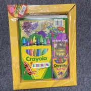 Vintage 1996 Crayola Gift Pack Holiday Ornament Memo Pad Colorful Paper Scribble