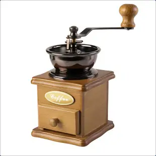 【IBILI】復古手搖咖啡磨豆機 原木色(咖啡研磨機 手動磨粉機)