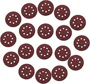 NAMOARLY 100pcs Red Sandpaper Sheets 125mm Hook and Loop Sanding Discs for Wood Sandpaper Discs