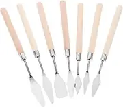 7 Pcs Artist Painting Knives Set Stainless Steel Palette Knives for Oil Painting Precision Spatula Tools for Color Mixing Canvas for Students and Emerging Artists