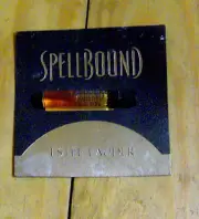 RARE vintage 1980s SPELLBOUND perfume SAMPLE Estee Lauder tiny vial on card OLD