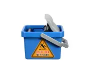 Cleanlink 9L Mop Wringer Plastic Bucket Home/Industrial Wet Floor Cleaner Blue