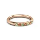 Gift For Her 925 Sterling Silver Peridot Gemstone Jewelry Eternity Ring Size 7